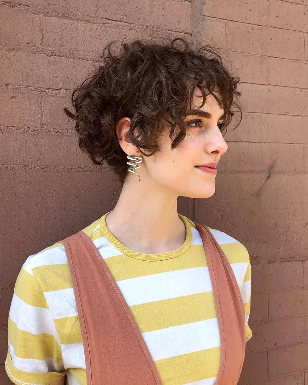 Short Messy Bob for Curly Hair